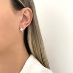 BRINCO CORAÇÃO ZIRCÔNIA CRISTAL PRATA 925