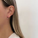 BRINCO CORAÇÃO ZIRCÔNIA VERMELHO PRATA 925