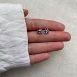 BRINCO ZIRCÔNIA COLORIDA PRATA 925