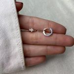 ARGOLINHA CRUZ CRAVEJADA PRATA 925