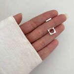 ARGOLINHA QUADRADA CLICK P PRATA 925