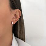 BRINCO CORAÇÃO CRAVEJADO TRABALHADO VAZADO PRATA 925