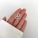 BRINCO CORAÇÃO CRISTAL PRATA 925 