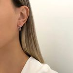 BRINCO ARGOLA CORAÇÃO ZIRCÔNIA COLORIDA PRATA 925