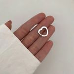 ARGOLINHA CORAÇÃO CRAVEJADO G PRATA 925