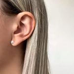 BRINCO FLOR ZIRCÔNIA LARANJA PRATA 925