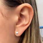 BRINCO REDONDO FLOR PRATA 925