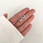 BRINCO GOTA ZIRCÔNIA COLORIDA PRATA 925