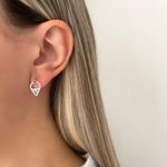 BRINCO GOTA ZIRCÔNIA COLORIDA PRATA 925