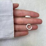 BRINCO ARGOLA CLICK ZIRCÔNIA PRATA 925