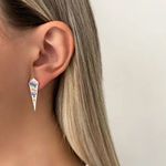 BRINCO ZIRCÔNIA COLORIDA PRATA 925