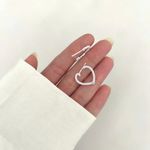 BRINCO CORAÇÃO ZIRCÔNIA CRISTAL PRATA 925