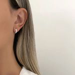 ARGOLINHA COM PONTO DE LUZ ZIRCÔNIA P PRATA 925