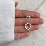 BRINCO ARGOLA CLICK ZIRCÔNIA CRISTAL PRATA 925