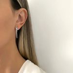 BRINCO CORRENTE ZIRCÔNIA AZUL CLARO PRATA 925