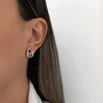 BRINCO CÍRCULO PEDRA ONIX CABOCHÃO PRATA 925