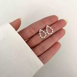 BRINCO GOTA ZIRCÔNIA CRISTAL PRATA 925