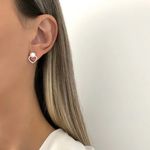 BRINCO BRANCO PRATA 925