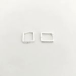 BRINCO QUADRADO CRAVEJADO CLICK M PRATA 925