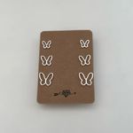 TRIO BRINCO BORBOLETA P M G PRATA 925