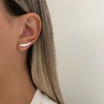 BRINCO EAR CUFF PENA PRATA 925