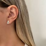 BRINCO ZIRCÔNIA PRETO PRATA 925