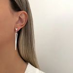 BRINCO TRIÂNGULO ZIRCÔNIA CRISTAL PRATA 925