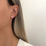 BRINCO TRIÂNGULO ZIRCÔNIA CRISTAL PRATA 925