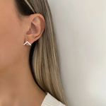 BRINCO TRIÂNGULO VAZADO PRATA 925