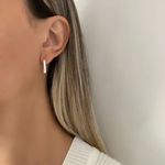 BRINCO OVAL LISO DE PINO PRATA 925