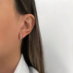 BRINCO ZIRCÔNIA COLORIDA PRATA 925