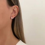 ARGOLINHA CORAÇÃO VAZADO COM ZIRCÔNIA CRISTAL P PRATA 925