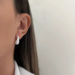 BRINCO GOTA LISO PRATA 925