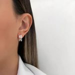 BRINCO GOTA ZIRCÔNIA CRISTAL PRATA 925