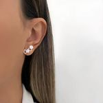 BRINCO QUATRO GOTAS ZIRCÔNIA CRISTAL PRATA 925