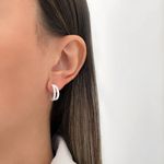 BRINCO 2 FIOS ZIRCÔNIA CRISTAL PRATA 925