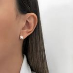 BRINCO ESTRELA ZIRCÔNIA CRISTAL PRATA 925