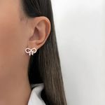 BRINCO LAÇO ZIRCÔNIA CRISTAL PRATA 925