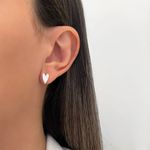 BRINCO CORAÇÃO ZIRCÔNIA CRISTAL G PRATA 925