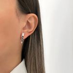 BRINCO ZIRCÔNIA CRISTAL E ONIX PRATA 925