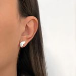 BRINCO ASA DE BORBOLETA LISO PRATA 925