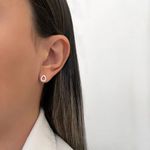 BRINCO GOTA VAZADA ZIRCÔNIA CRISTAL PRATA 925