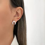 BRINCO FERRADURA LISO PRATA 925