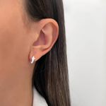 BRINCO ARGOLA CLICK CRUZ CRAVEJADA P PRATA 925