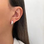 ARGOLINHA CRAVEJADA CRISTAL M PRATA 925