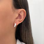 ARGOLINHA CRAVEJADA CRISTAL G PRATA 925