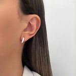 ARGOLINHA CRAVEJADA CRISTAL M PRATA 925