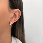 ARGOLINHA CRAVEJADA CRISTAL P PRATA 925