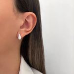 BRINCO GOTA ZIRCÔNIA CRISTAL PRATA 925