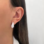 BRINCO GOTA ZIRCÔNIA CRISTAL PRATA 925